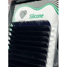 Ресницы чёрные "Silicone" (20 линий), Lovely  - Отдельные длины изгиб C, С+, D 