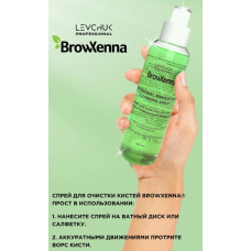 Спрей для очистки кистей с антибактериальным эффектом 150мл, BrowXenna