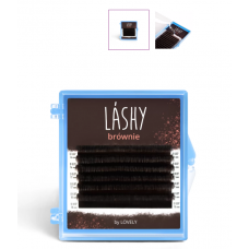 Ресницы темно-коричневые "Brownie" (6 линий), LASHY мини MIX