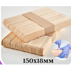 Шпатели деревянные косметические широкие 100 шт, 150х18х2мм, Beajoy