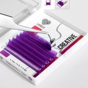 Ресницы цветные Фиолетовые purple Creativ Lovely мини MIX