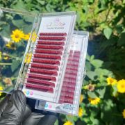 Ресницы цветные, Красное вино, wine red