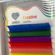 Ресницы цветные "Multicolor" (6 линий), Lovely Отдельные длины