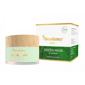 Маска зеленая для бровей натуральная для ухода за бровями 15 мл, SPA BrowXenna