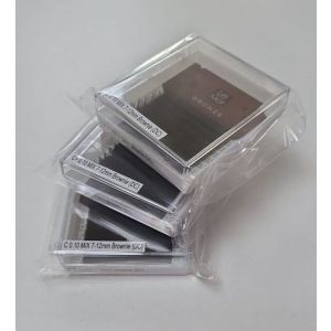 Ресницы Dark chocolate "BRONZE" (6 линий), Le Maitre MIX МИНИ