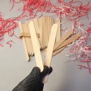 Шпатели деревянные косметические широкие 50 шт, 150х18х1.3мм