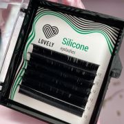 Ресницы МИНИ чёрные "Silicone" (6 линий), Lovely - Мини Отдельные длины, С 0.10