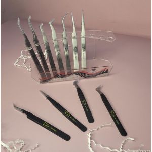 Пинцеты серии NanoFiber - серебро, Rili
